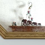 Small octagonal art nouveau mirror
