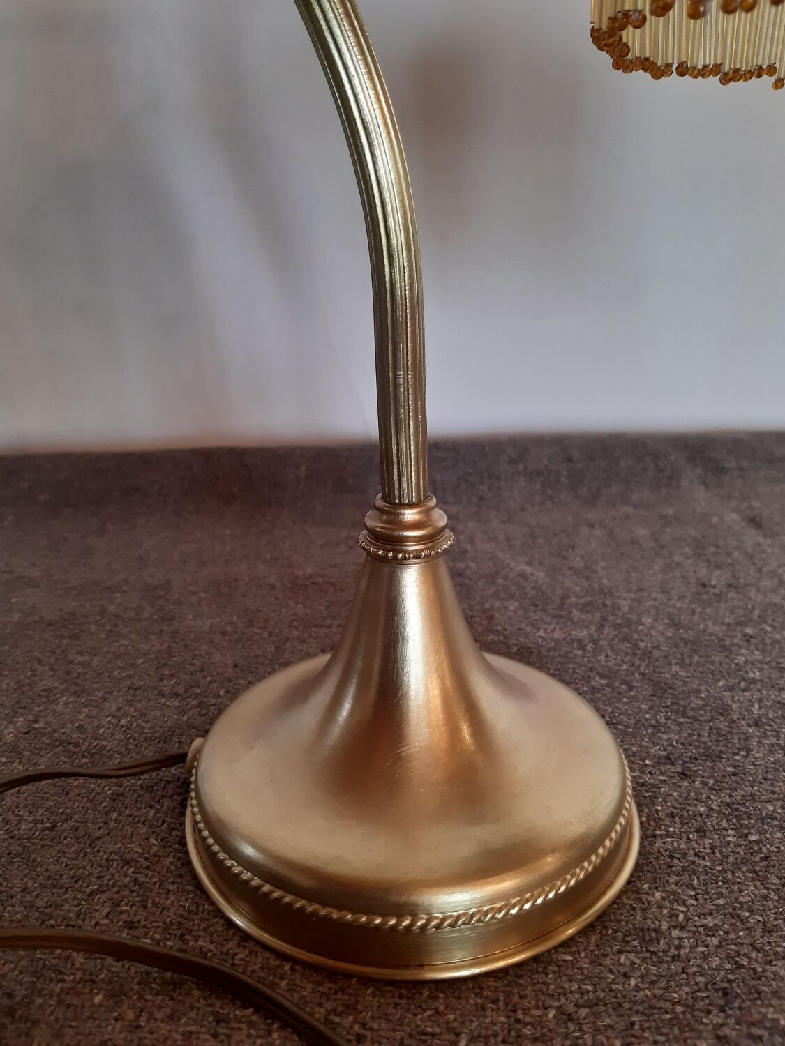 Brass beaded lamp from the 1900s