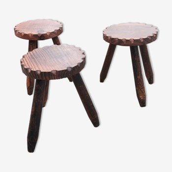 Set of three shepherd stools