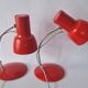 Paire de lampes de table rouges Midcentury Napako, années 1970