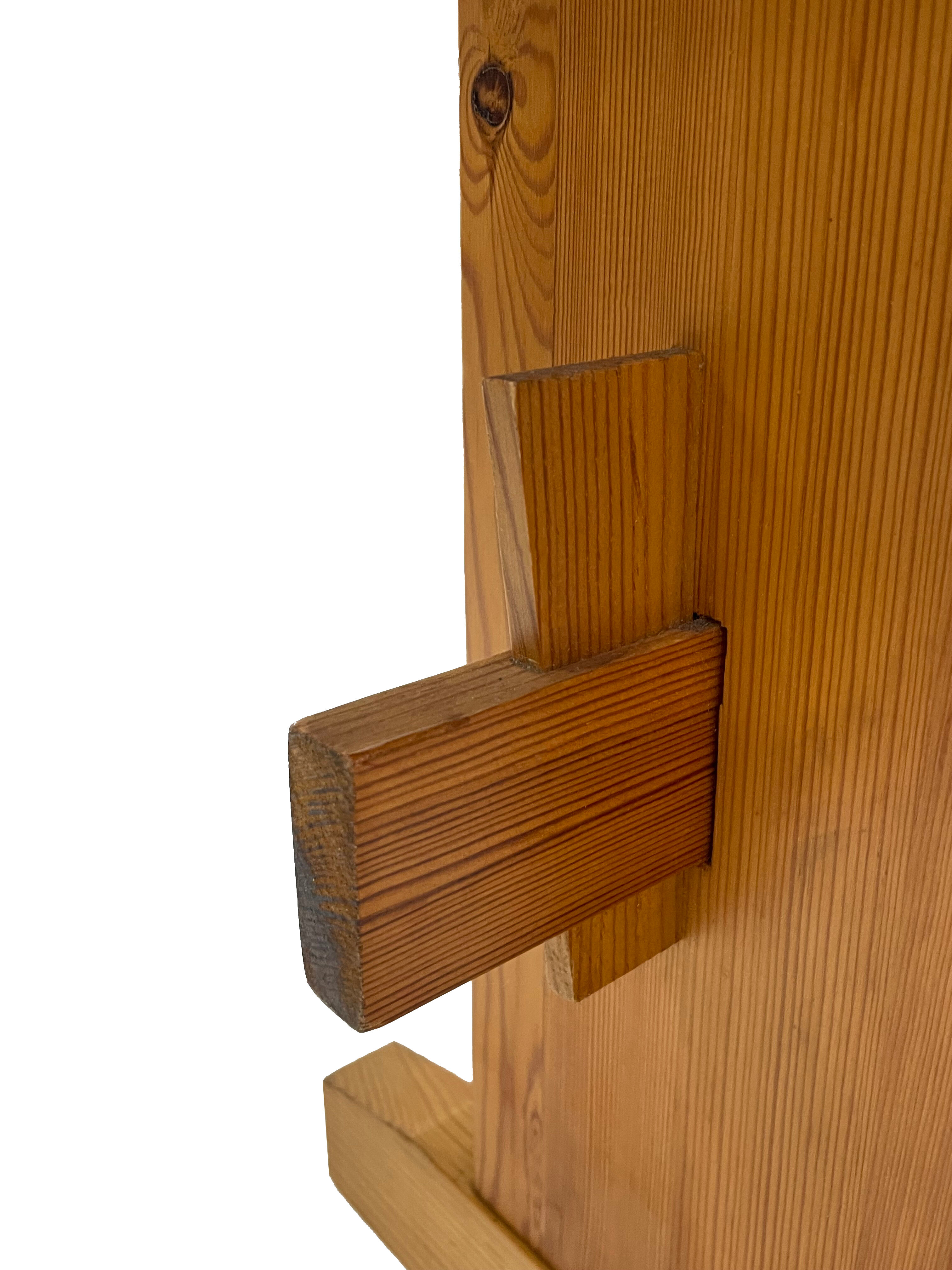 Vintage Scandinavian modern pinewood bench from the 1960's