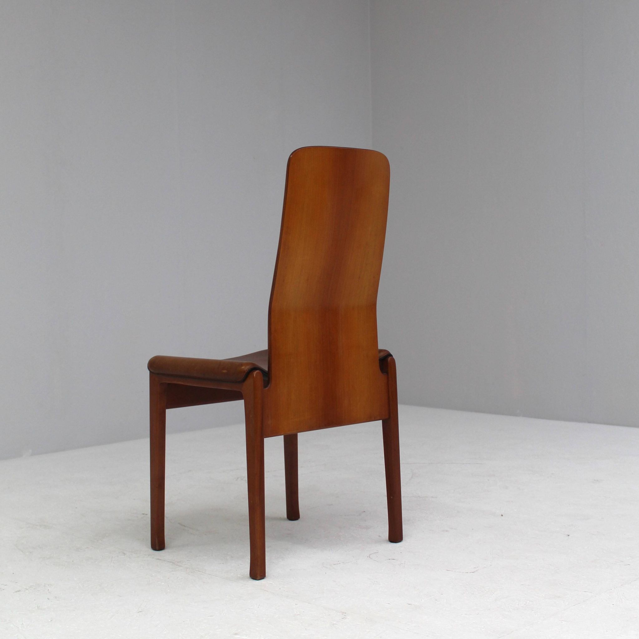 Fiorenza chairs by Tito Agnoli for Molteni, Set of 6