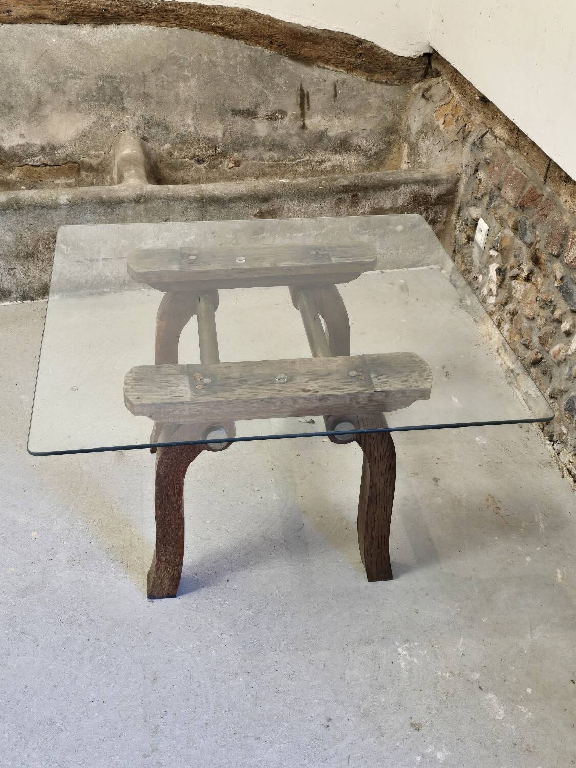 Table basse en verre Art Déco