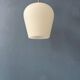 Small opaline glass pendant light, inverted tulip, Mid-Century.