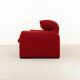 Maralunga 3-seater Sofa red by Vico Magistretti for Cassina, Italy