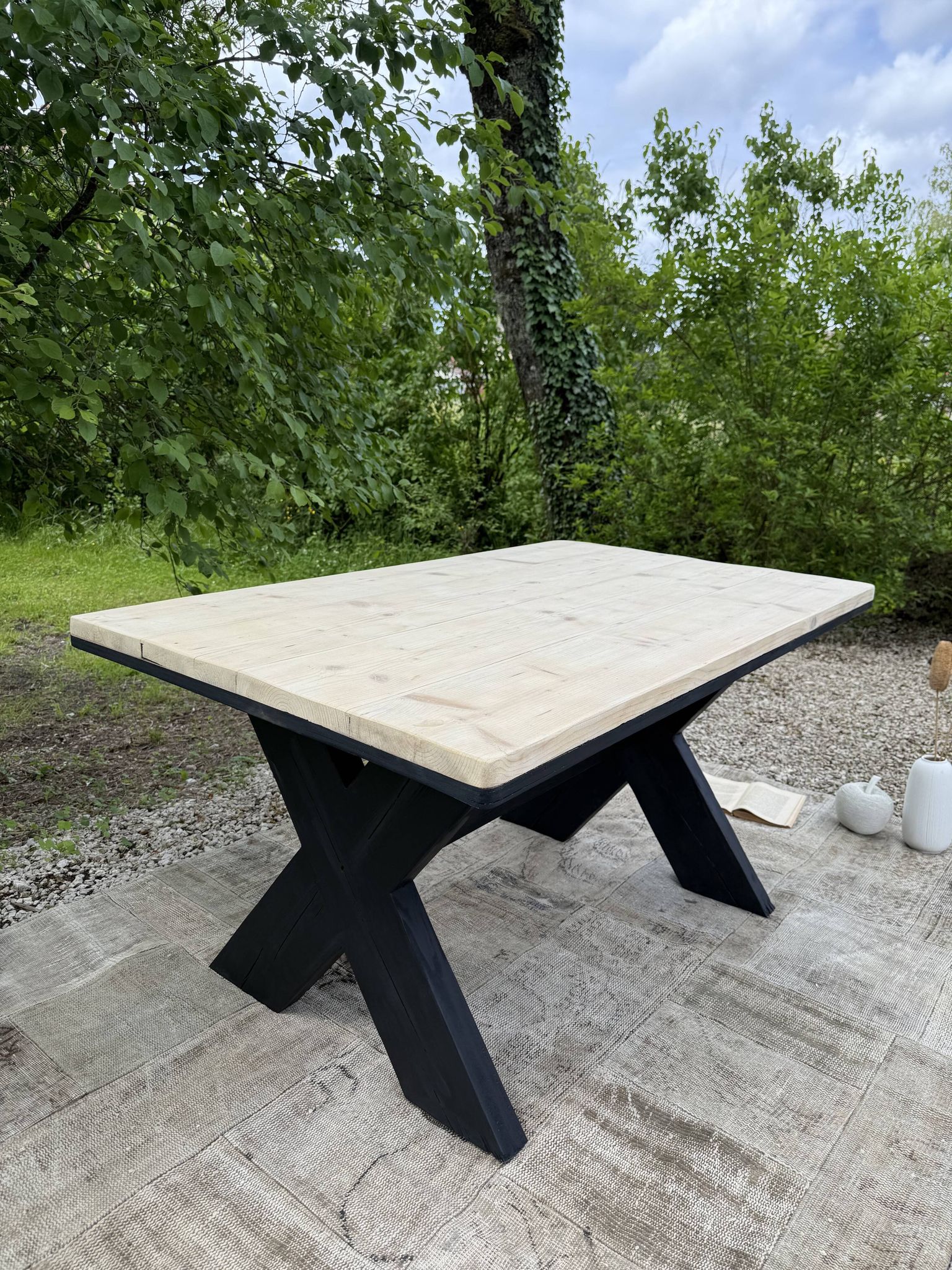 Table bois ancienne rénovée
