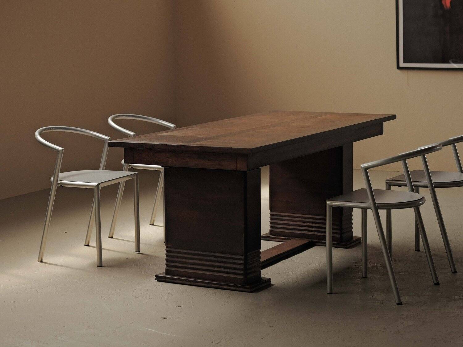 Modernist dining table, France, circa 1940.