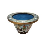 Vintage Chinese Cloisonne Flower Pot, from the 1970/80s.