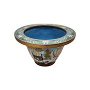 Vintage Chinese Cloisonne Flower Pot, from the 1970/80s.