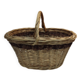 Ancien panier en osier bi couleur