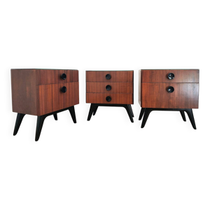 3 tables de chevet tchécoslovaques