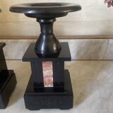 Old pair of marble vase bookends.