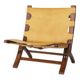 1 of 2 Børge Mogensen Folding Chair – 1950s Teak & Leather – Danish