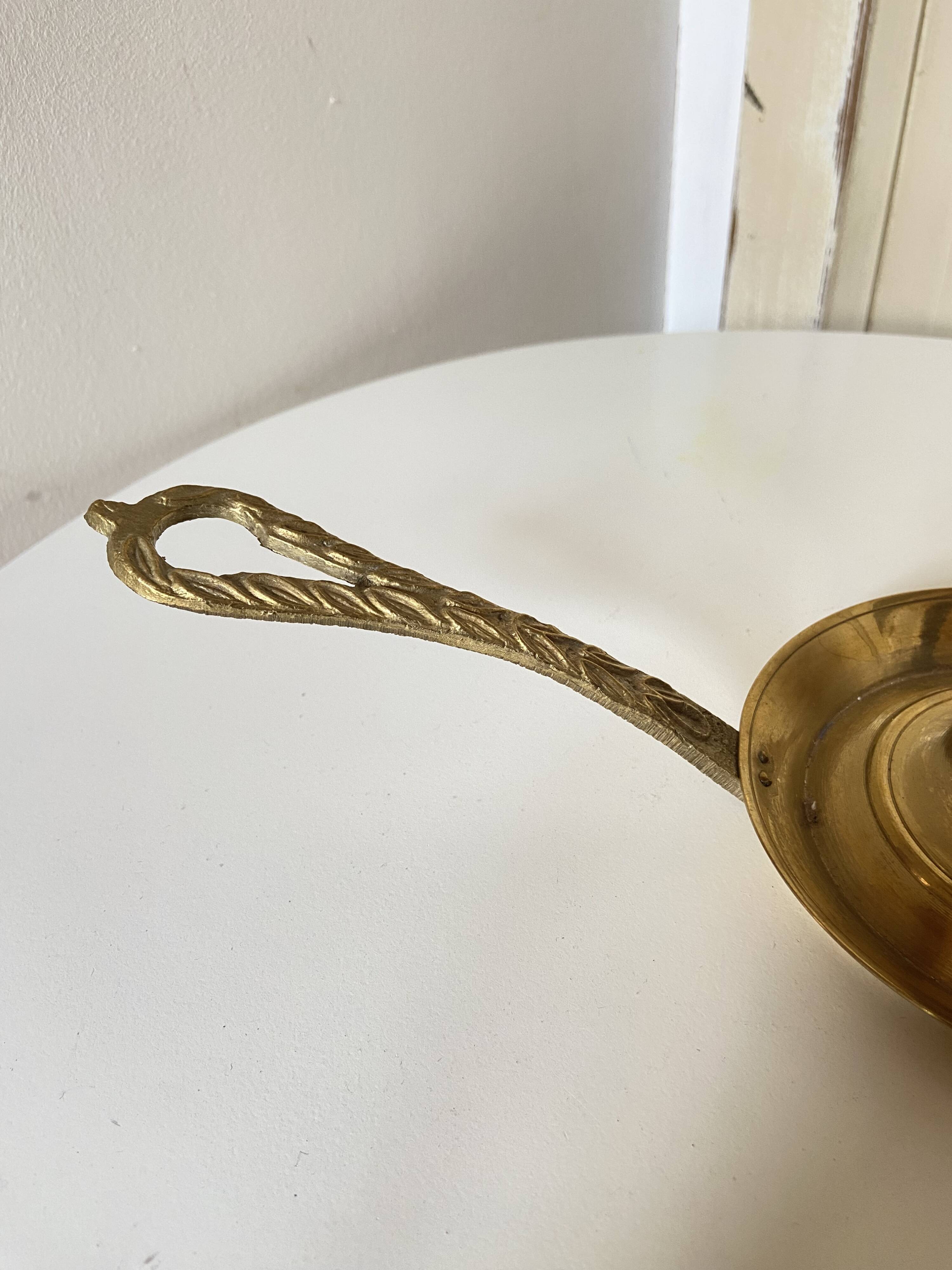 Very pretty Old Brass Candlestick - "Cell Rat" Type - Country Decoration