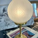 Art deco lamp with bronze base