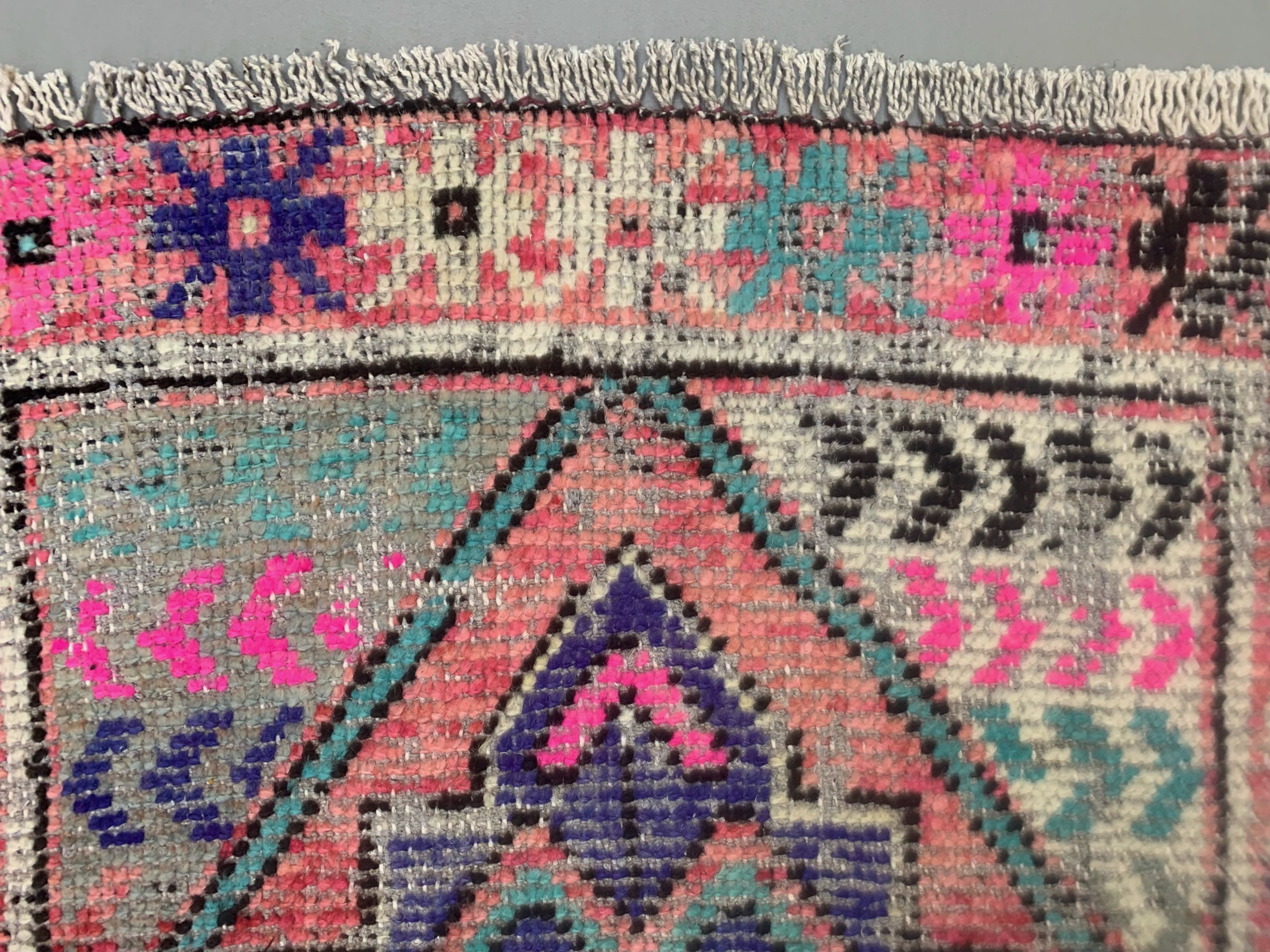 Vintage turkish oushak rug 115x83 cm carpet