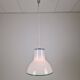 Large Italian Murano Cased Glass Pendant Light with Green Trim, 1970's