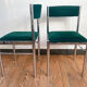 Lot de 4 chaises en velours vert
