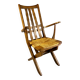 Folding armchair with woven seat – vintage French design