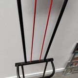 Coat rack/vintage iron mirror on foot 1970