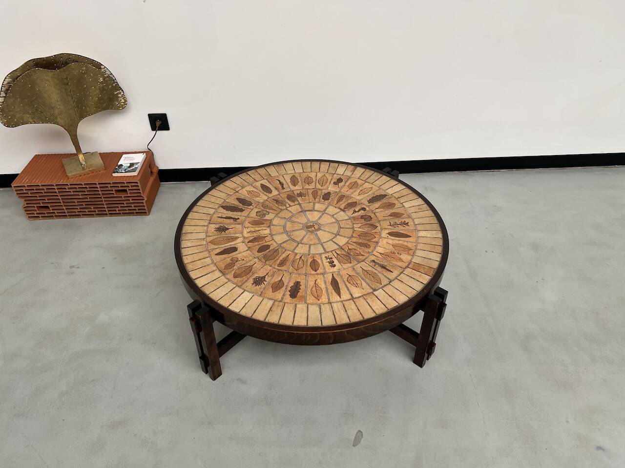 Coffee table "Les Herbiers" by Roger Capron