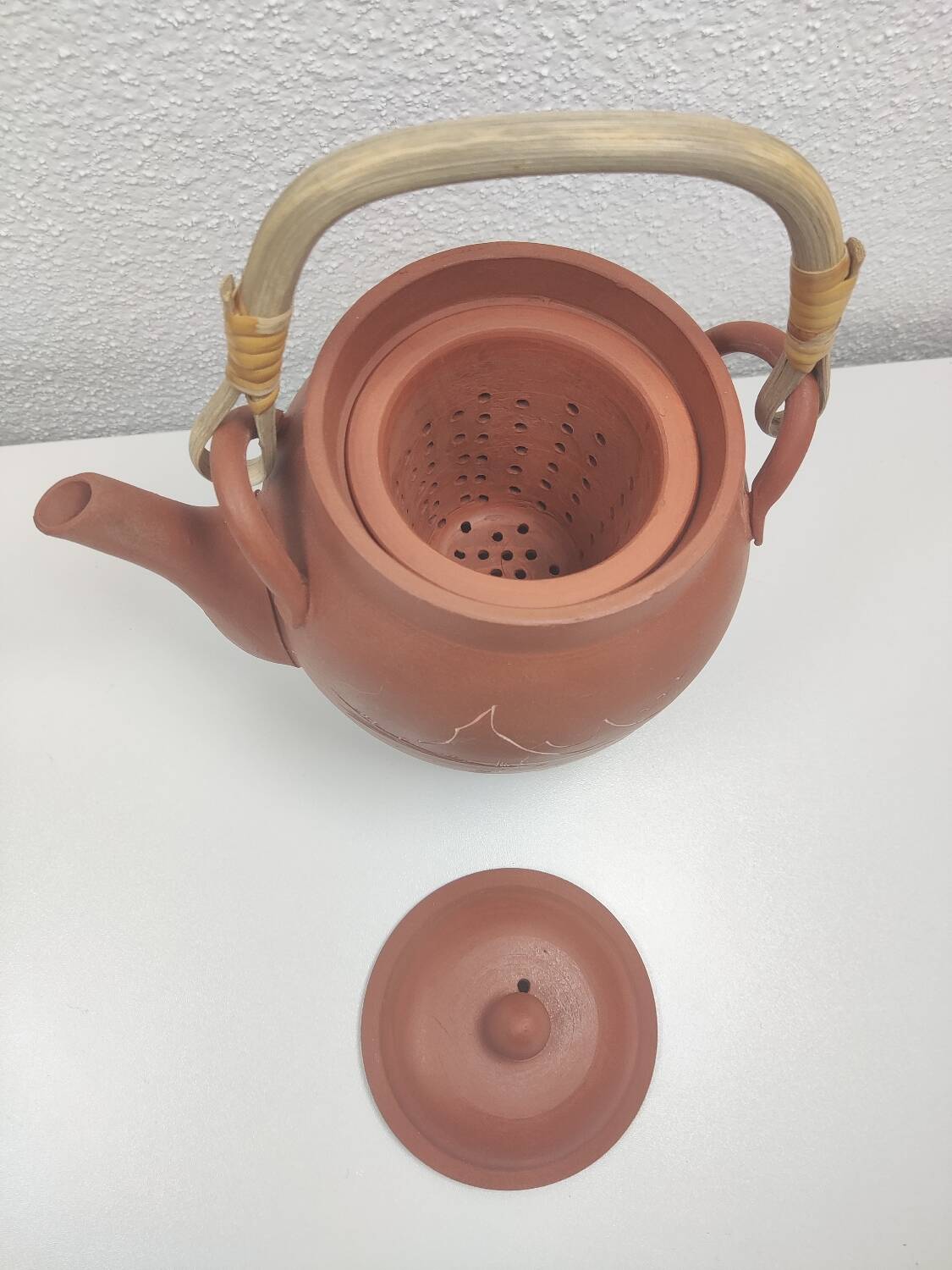 Terracotta teapot