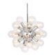 Large chrome space-style Atomium Sputnik chandelier by Kalmar, Austria, 1970s.