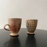 Set of 2 handmade earthen-glazed cups