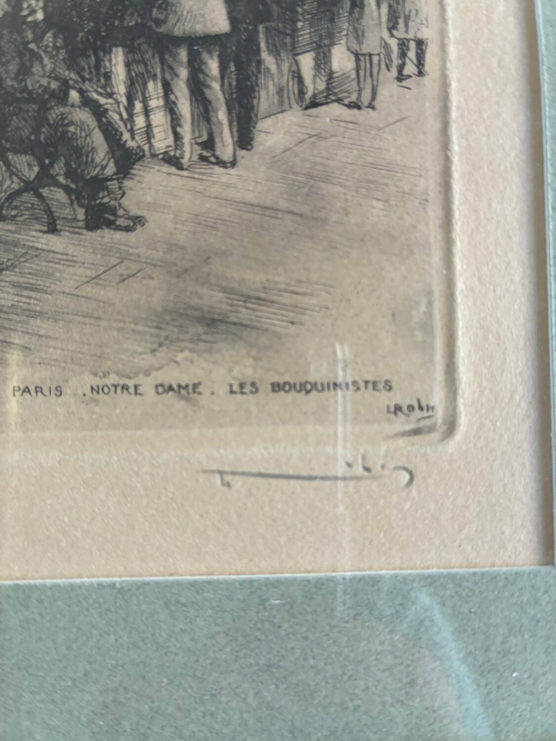 2 engravings of Parisian monuments signed Leopold Robin