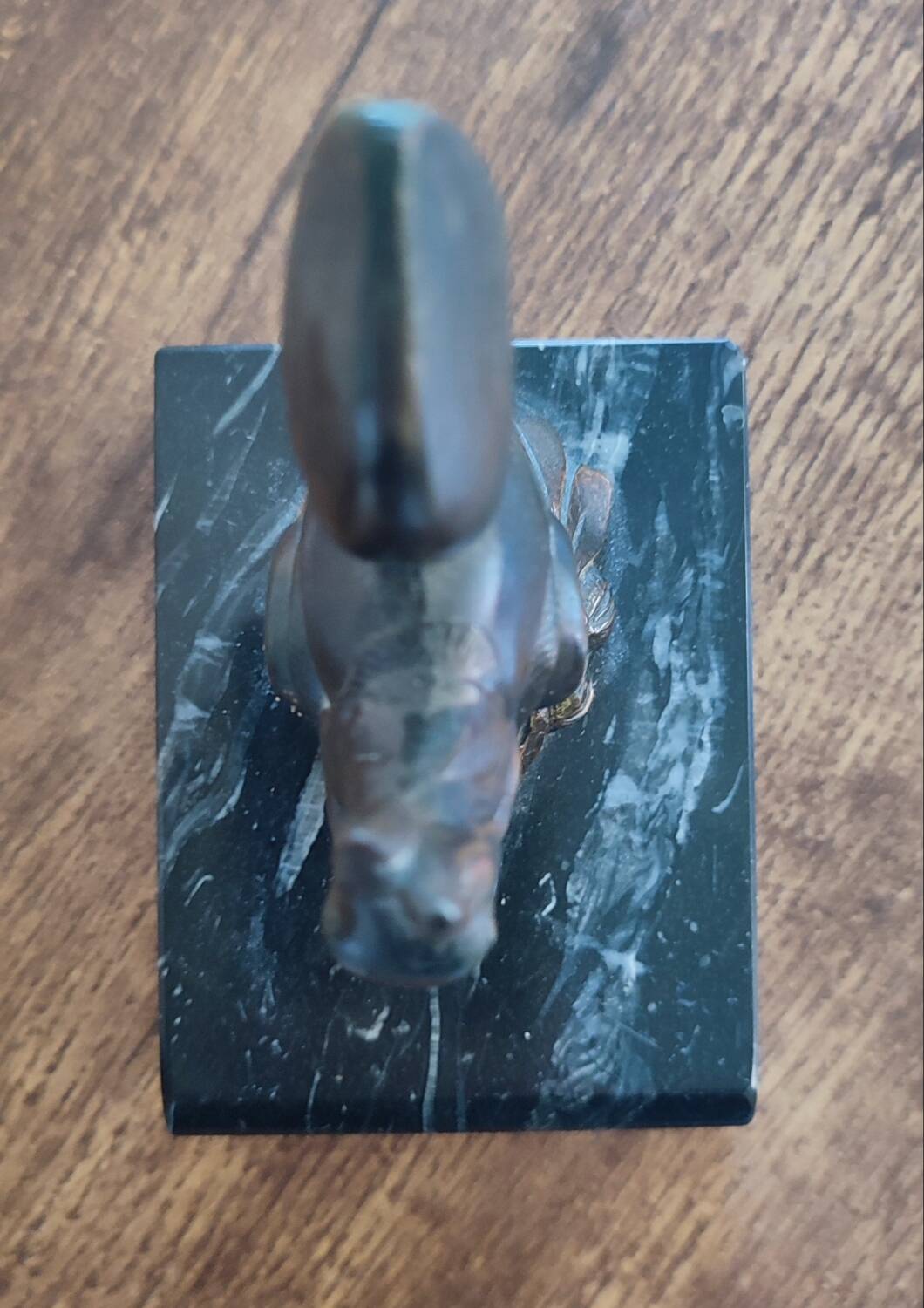 Squirrel bookends signed Tedo, Art Deco