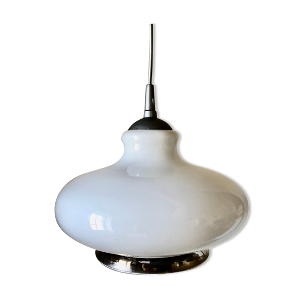 Suspension en opaline et fil d'argent