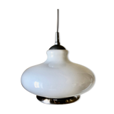 Suspension in opaline and silver thread