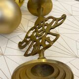 Lot 2 golden candle holders