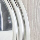 Dish on a silver-plated metal pedestal Christofle, made in France, compote dish.