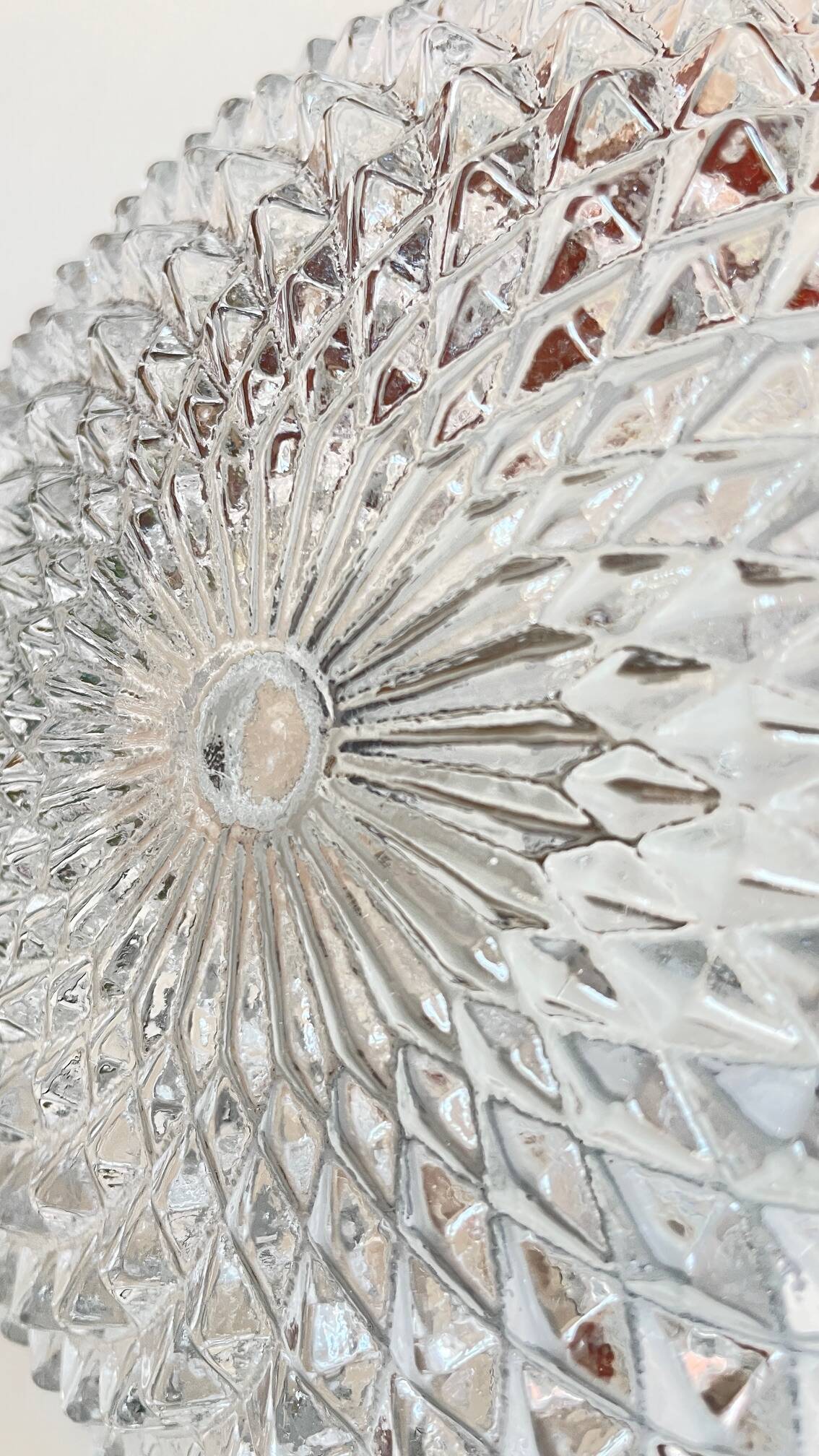 APPLIQUE Semi-Crystal Ceiling Light 1950s