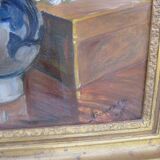 Bouquet of flowers ancien tableau signed Schwartz