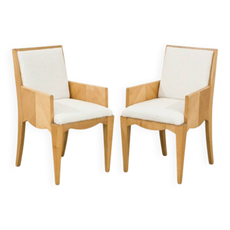 Pair of wooden chairs / armchairs – Modernist work