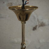 Suspension in smoked glasses – octagonal shape – 4 lights.
