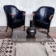 2 designer armchairs by Umberto Asnago for Giorgetti Italy
