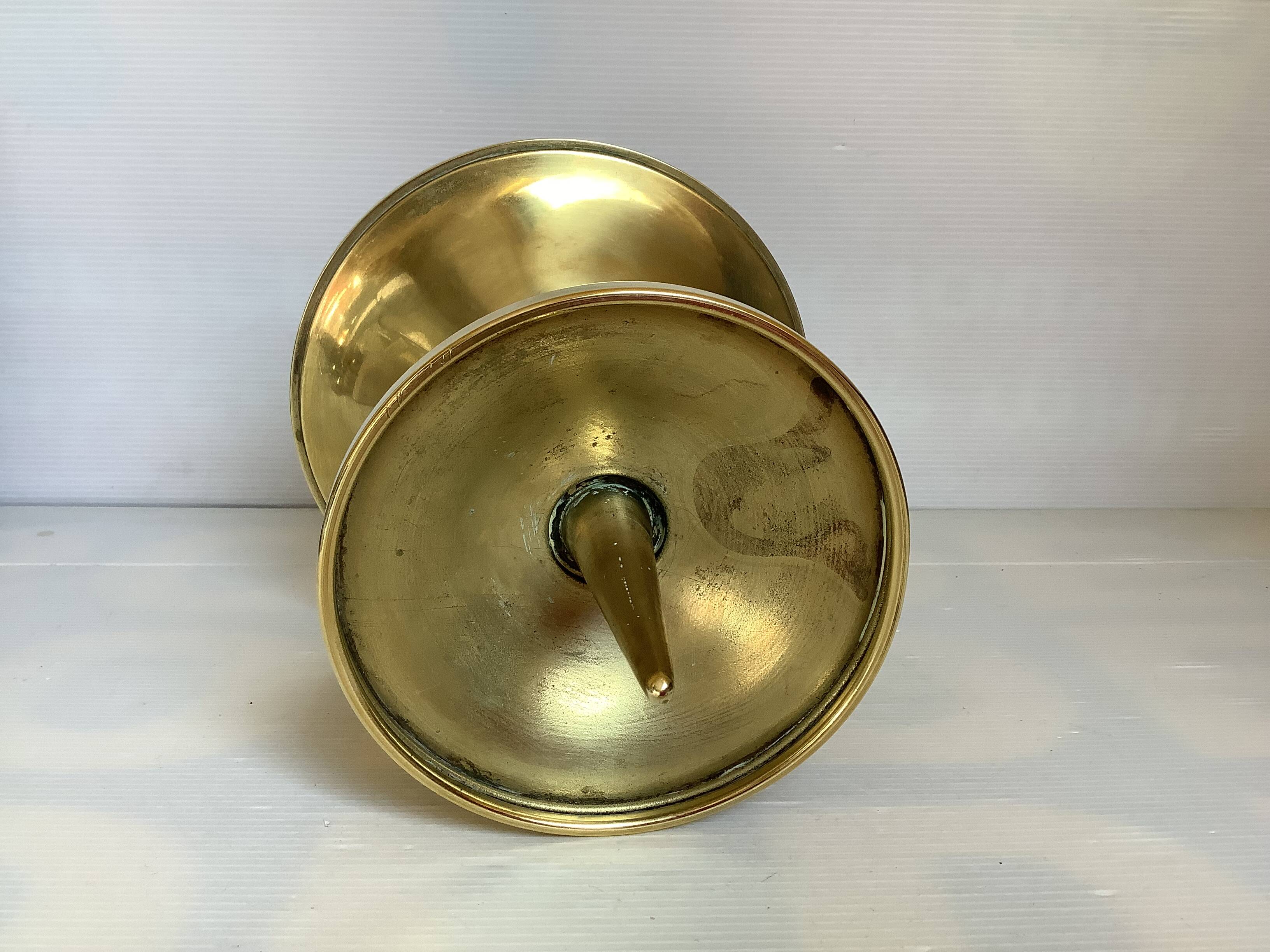 Large brass candle holder