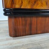 Art deco dining room sideboard in briar with upstand, 1940s
