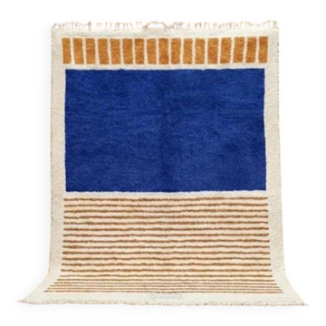 Handmade pure wool rug with colourful patterns 1.5/2.5 m