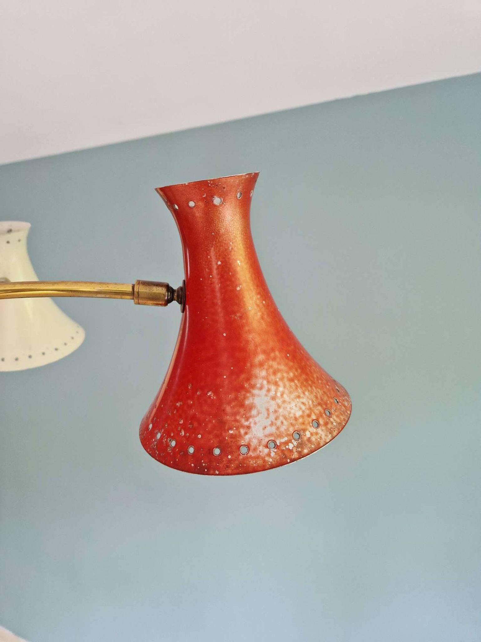 Diabolo articulated chandelier, Italian design, 1950s-60s