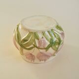 Cache-pot fleurs roses
