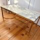 French neoclassical coffee table in brass and marble, circa 1960-70.