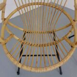 Set of Dutch Mid-Century Bamboo Chairs by Rohé Noordwolde, 1950s