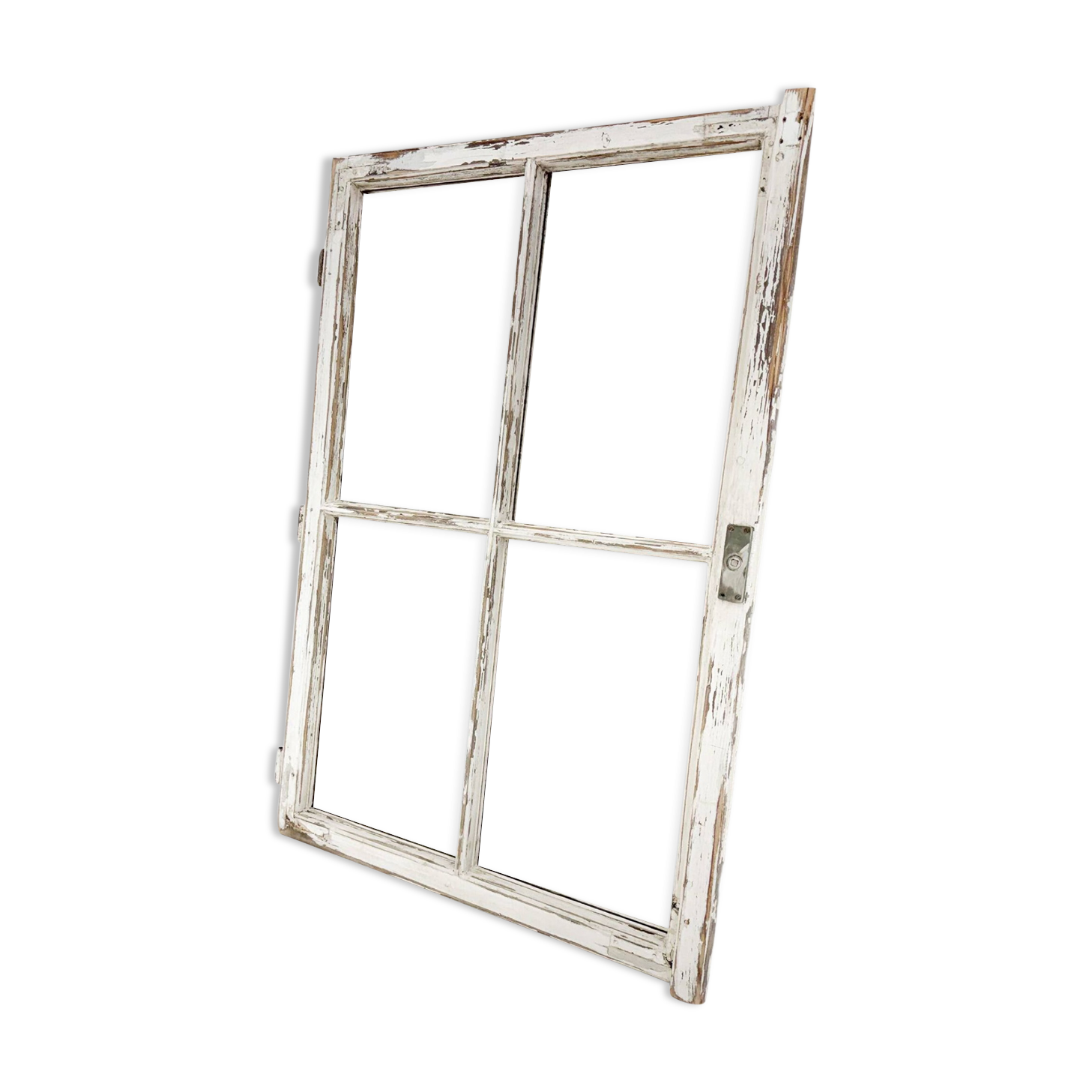 Vintage wooden window converted to a mirror