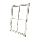 Vintage wooden window converted to a mirror