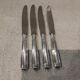 4 table knives with silver-plated metal handles, silversmith Christofle Malmaison