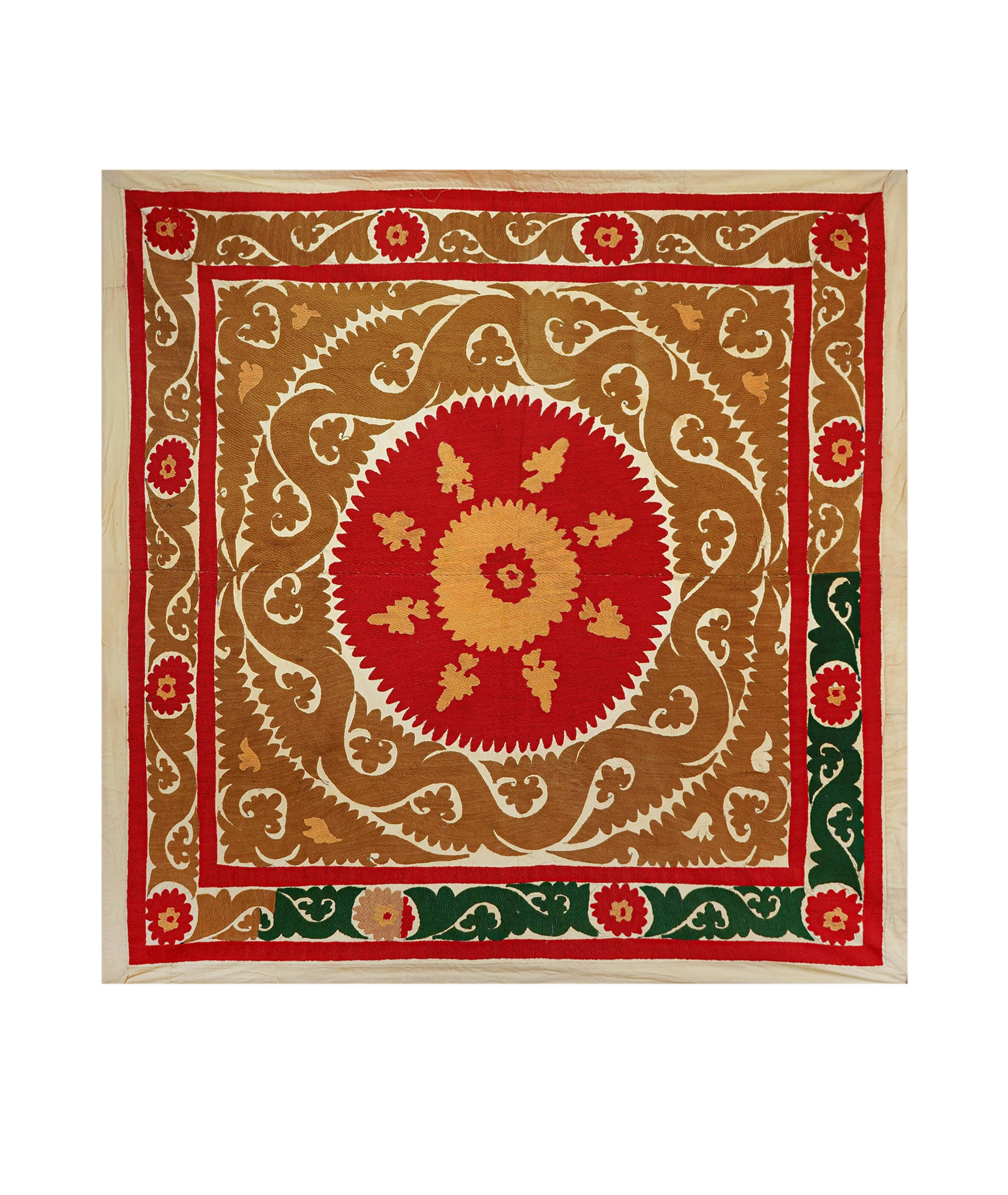 Vintage Turkish hand-knotted rug 152x158 cm